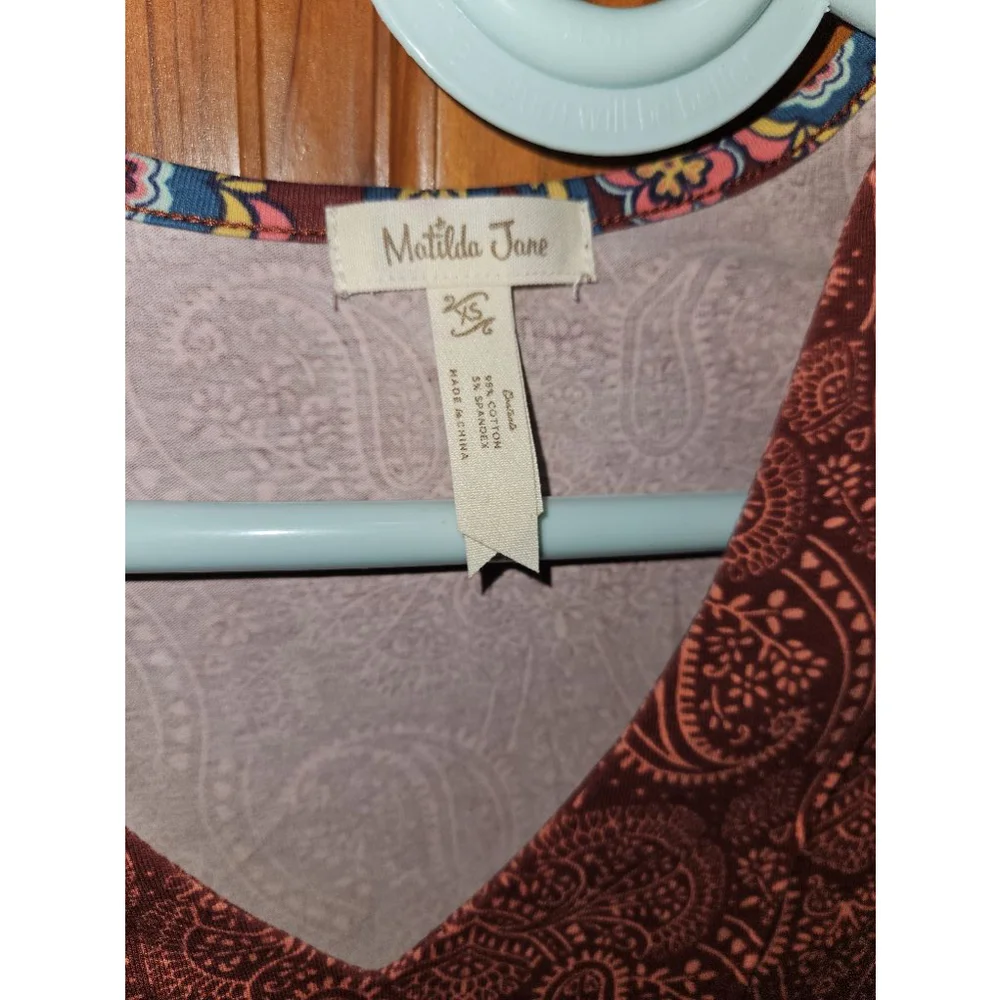 Women's XS Matilda Jane Ariana Paisley Tie Dress